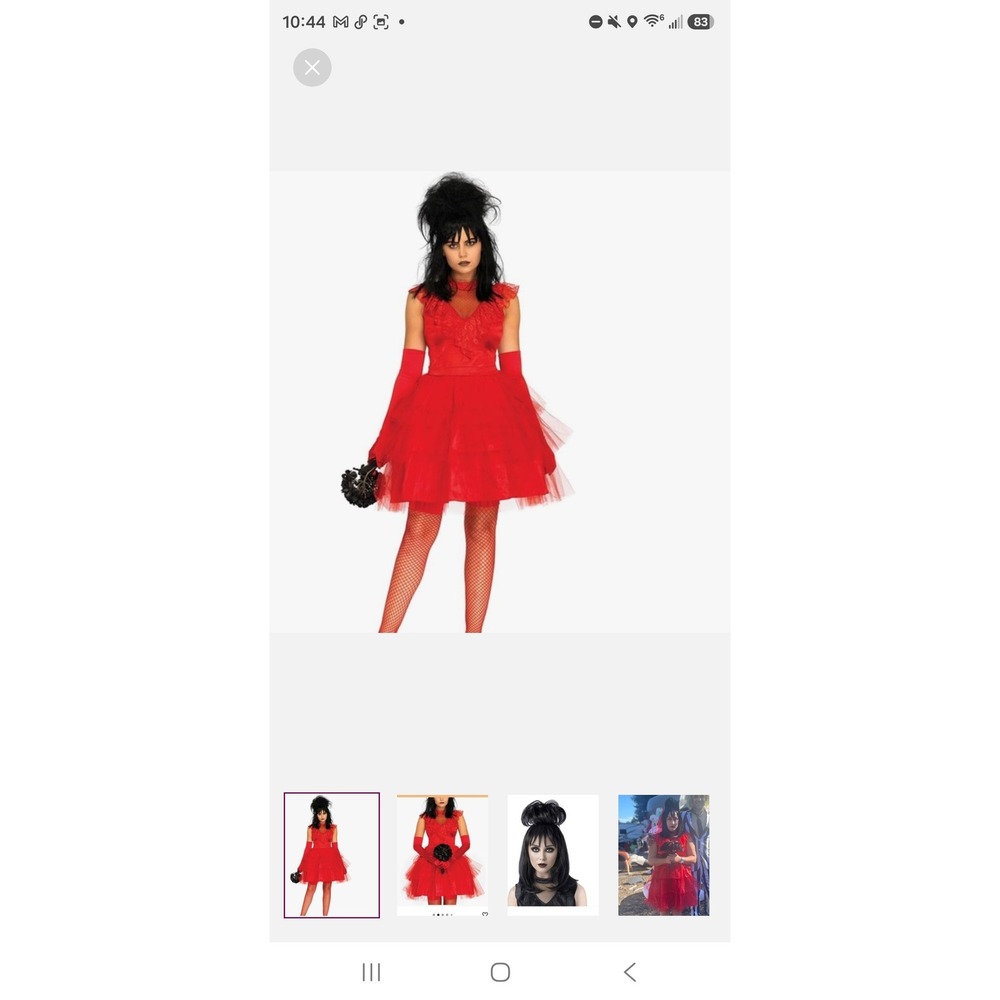 NWT Leg Avenue Beetle Bride Beetlejuice Lydia Deetz Bride Costume Size Small
